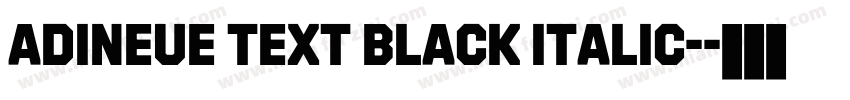 adineue TEXT Black Italic-字体转换